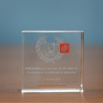 Detalle placa ICCP homenajeados más de 25 años de profesión