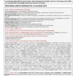 Programa del Acto del día del Patrón Santo Domingo de la Calzada 2022